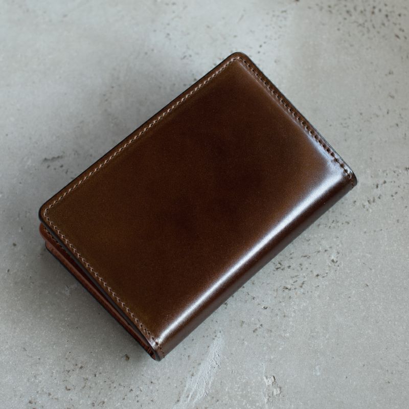Paul Smith 名刺入れ 蝋引きコードバン 極美品 ダークブラウン