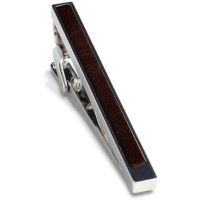 【極美品】  ネクタイピン ツイスト マネークリップ アウトレット】 ネクタイピン 本革はめ込み Tps-003R | TAVARAT