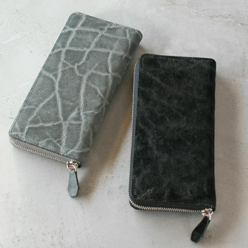 象革 財布 ラウンドファスナー