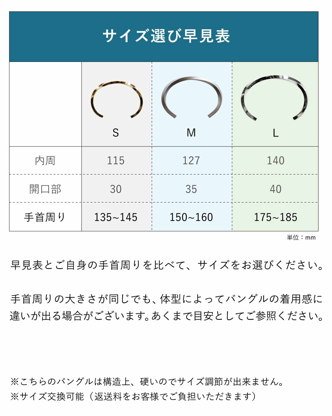 サイズ表