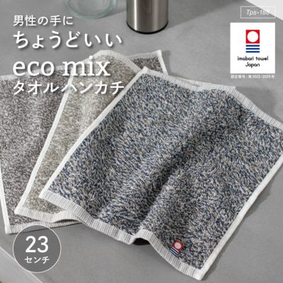 ecomix タオルハンカチ 3枚セット 今治タオル ハンカチ 23cm角
