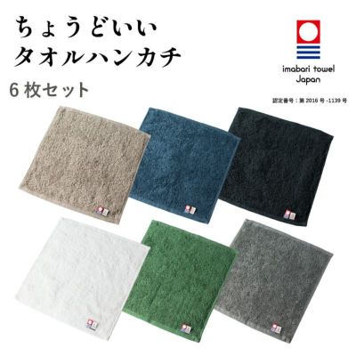 今治タオル ちょうどいいタオルハンカチ 6枚セット