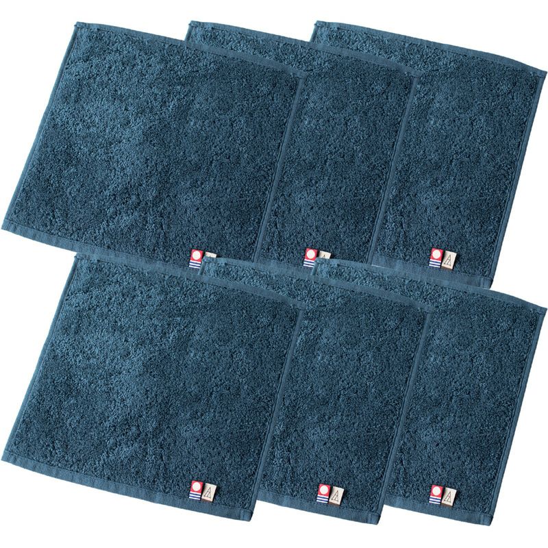 今治タオル ちょうどいいタオルハンカチの6枚セット（ネイビー）