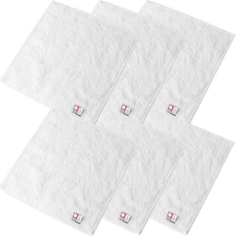 今治タオル ちょうどいいタオルハンカチの6枚セット（ホワイト）