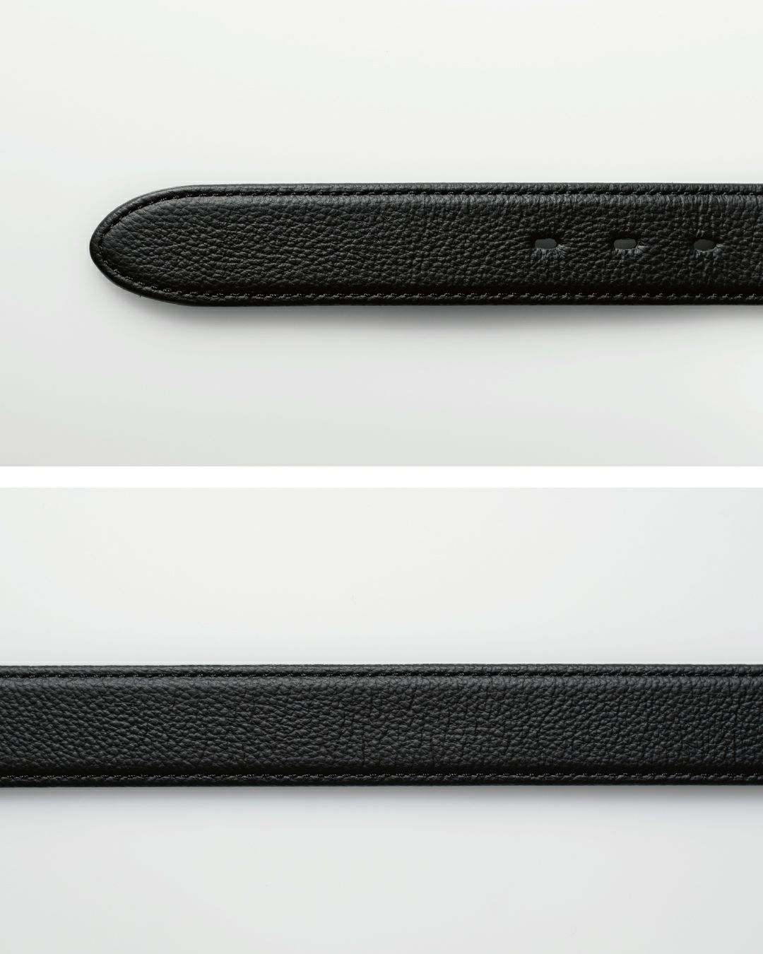 シボ柄が特徴のシンプルな本革ベルト