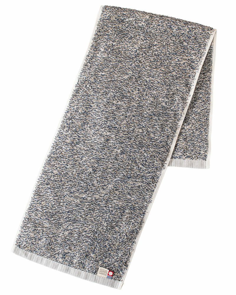 ネイビーのショートマフラータオル