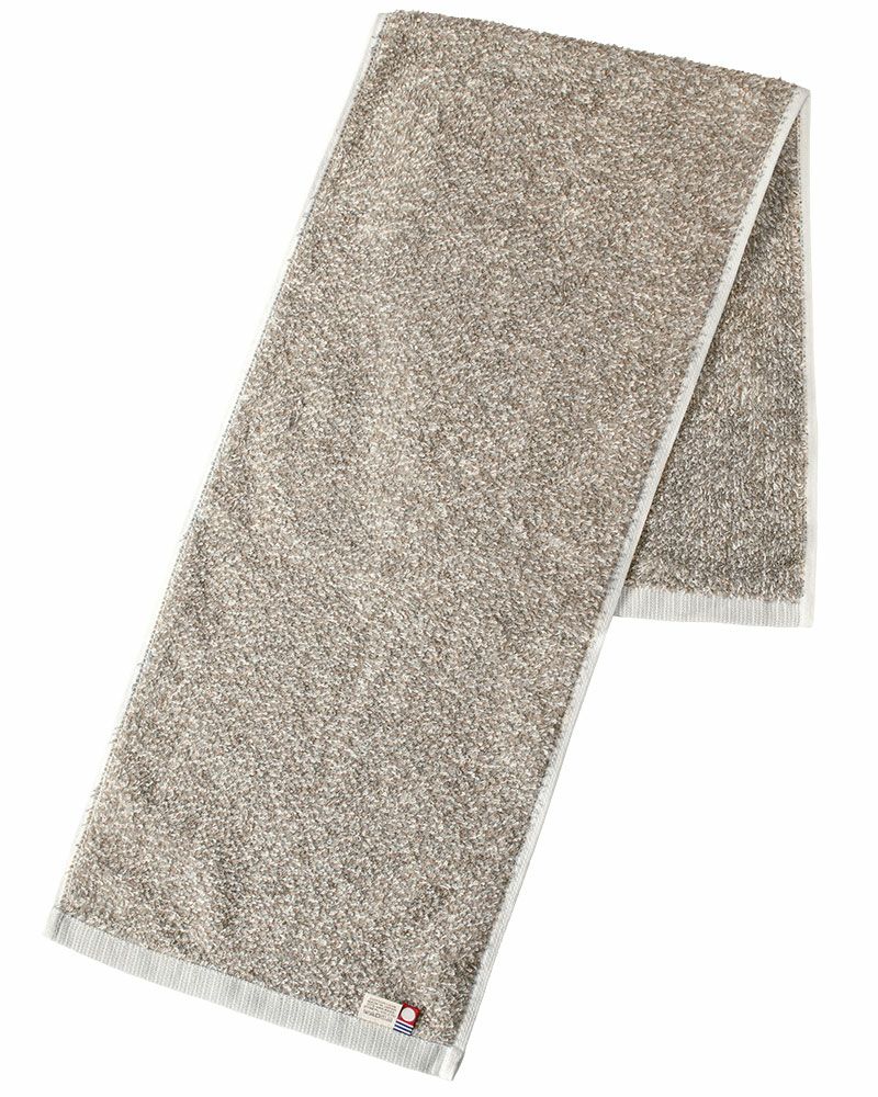 グレージュのショートマフラータオル